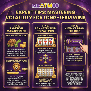 MRATM88 Expert Tips: Mastering Volatility for Long-Term Wins on High RTP slots using bankroll management and checking the paytable for the best link free credit slot strategy.