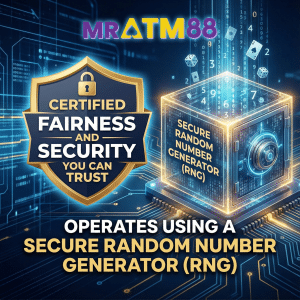 MRATM88 Certified Fairness and Security, featuring a Secure Random Number Generator (RNG) for fair High RTP slots and link free credit no deposit terbaru.